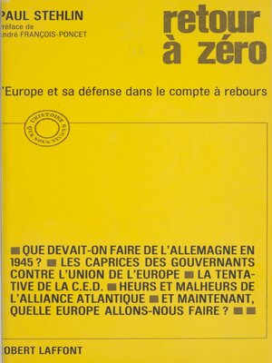 cover image of Retour à zéro